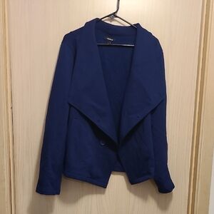 Torrid Navy Blue Fleece Blazer Jacket